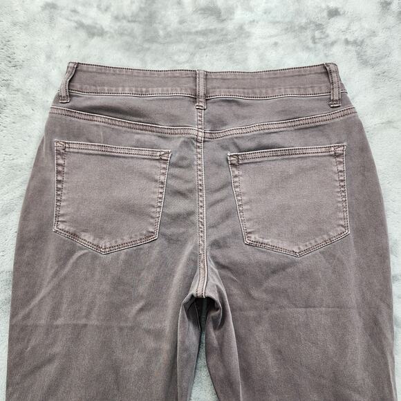 Maurices Jeans Womens M SHORT Gray High Rise Double Button Jegging Stretch Denim - Picture 5 of 14